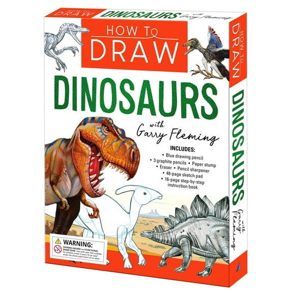 How to Draw Dinosaurs: Book & Kit, (Paperback)