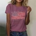 thumbnail image 6 of PXLKNZH Weekly Sale American Flag Top Women Plus Size Short Sleeve 4th of July Patriotic Graphic Tees 2025 Summer Independence Day V Neck Shirts,Red,XXL, 6 of 8