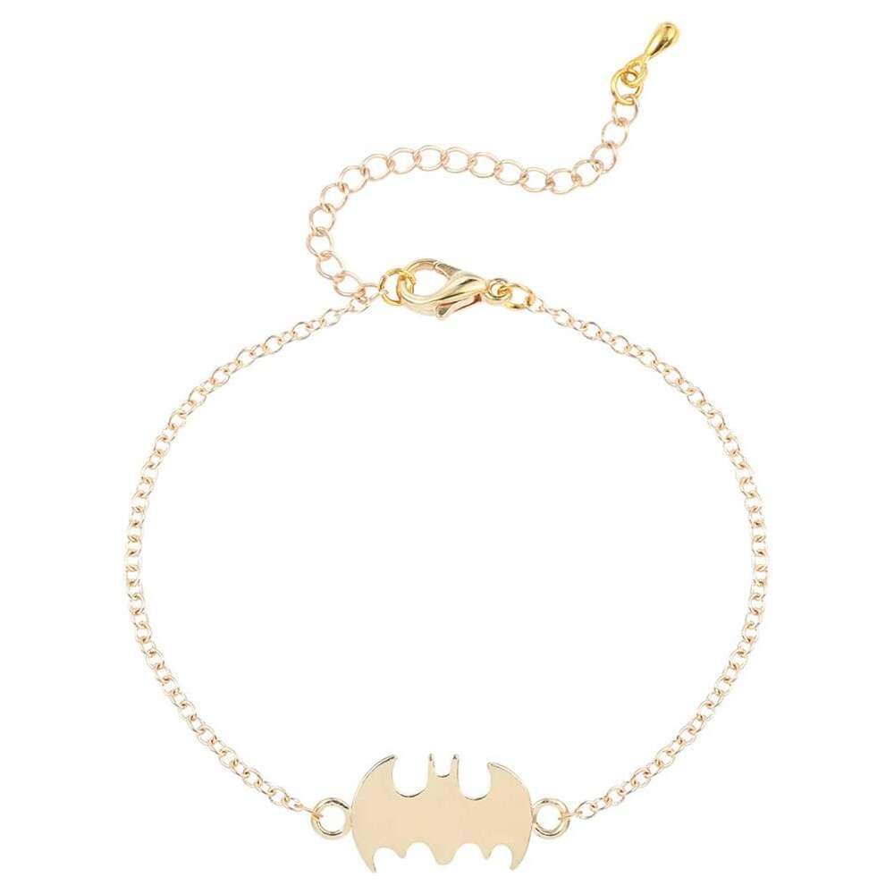 Eiffy Tiny Vampire Bat Bracelet Pendant Charm Simple Superman Batman Bracelets Super Hero Halloween Bracelet Silhouette Jewelry