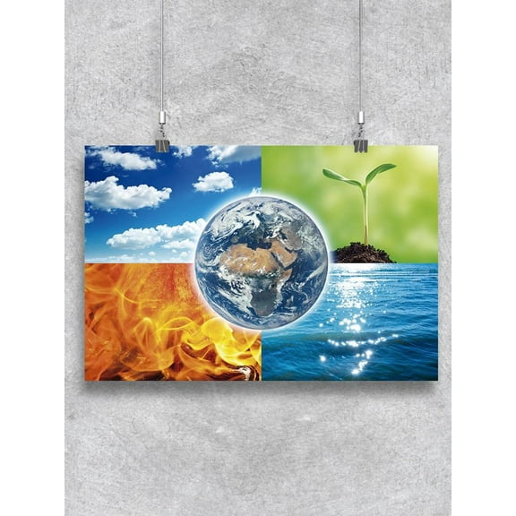 World 4 Elements. Poster -Image by Shutterstock