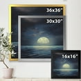 thumbnail image 4 of Designart 'Super Moon Over The Blue Sea' Nautical & Coastal Framed Art Print, 4 of 4