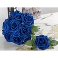 thumbnail image 5 of Scheam 25 Pieces Artificial Flower Roses, Real Touch Fake Foam Roses for DIY Bouquet Wedding Party Baby Shower Home Decoration (Royal Blue), 5 of 7