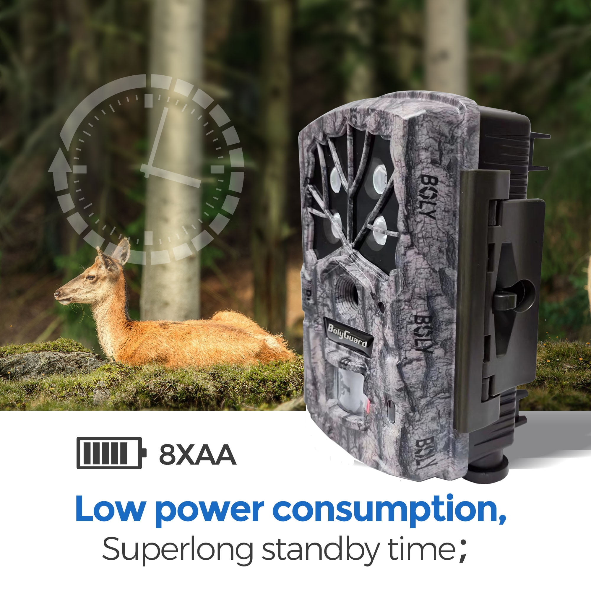 Hunting Camera 45MP 1080P Trail Game Wildlife Camera Motion Sharp 940nm No Glow Black IR Scouting Camera for Outdoor Security Surveillance