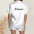 thumbnail image 5 of Conjunto de pijama para mujer Ropa de dormir de satén Lencería sexy Camiseta con cuello en V Pantalones cortos Ropa de noche, 5 of 5