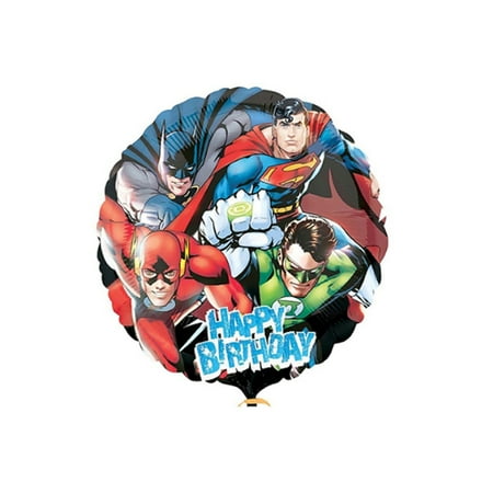 18 SUPERHERO HAPPY BIRTHDAY Balloon Party Supplies Decorations Foil Mylar Balloon