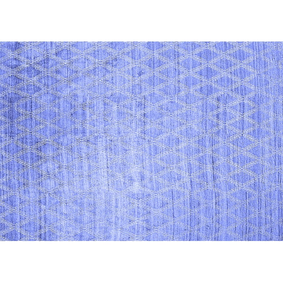 Ahgly Company Machine Washable Indoor Rectangle Oriental Blue Industrial Area Rugs, 6' x 9'