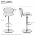 thumbnail image 6 of Modern Home Kappa Contemporary Adjustable Height Counter/Bar Stool (Cafe Latte), 6 of 6