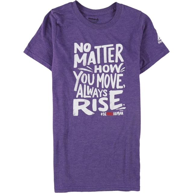 Reebok Womens Be More Human Graphic T-Shirt purple L