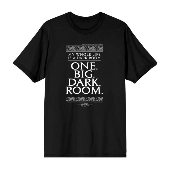 Beetlejuice My Whole Life Is A Dark Room Men's Black Crew Neck Short Sleeve Tee-Medium