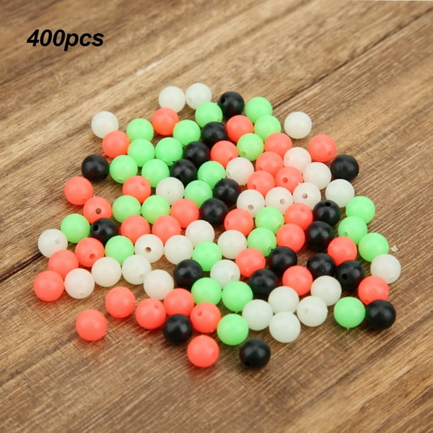 Tebru Fishing Beads,400pcs Rock Fishing Luminous Spacer Beads