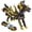 Gold, variant on PayUSD 2-in-1 Collision Transformation Dinosaur Toy Cars Magnetic Convertible Dinosaur Toys for Kids 3-12 Perfect Christmas Birthday Gift for Boys