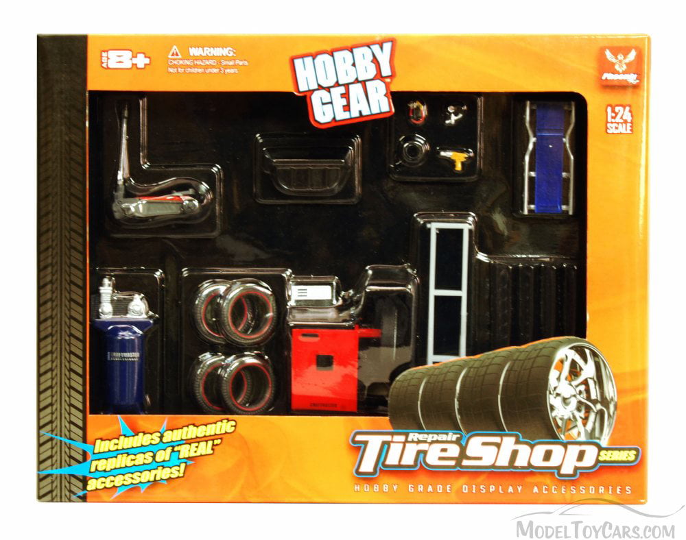18422 Garage Werkstatt Zubehör Reifenhandel Tire Shop 1:24 Hobby Gear