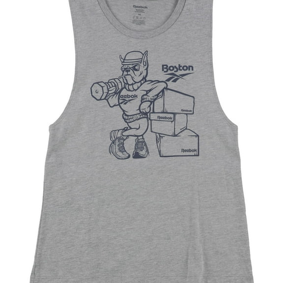 Reebok Mens Boston Bull Dog Tank Top, Grey, Small