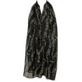 thumbnail image 3 of Wrapables® Lightweight Musical Notes Long Scarf, Black, 3 of 3