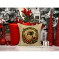 thumbnail image 2 of Pekingese Christmas Flowers Throw Pillow 18 in x 18 in, 2 of 6