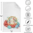 thumbnail image 3 of Bunny Eggs Flowers Kitchen Dish Towels Set of 6 Absorbent Hand Towels, Lint-Free 18"x28" Easter Holiday Fast Drying Hanging Dishcloths for Cooking Baking Home Clean, 3 of 5