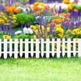 thumbnail image 6 of UPOUART 2Pcs White Plastic Fence for Garden and Yard with UV Protection 11.8x11.8in, 6 of 8