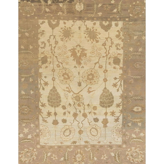 Ahgly Company Indoor Rectangle Abstract Bronze Brown Oriental Area Rugs, 7' x 10'