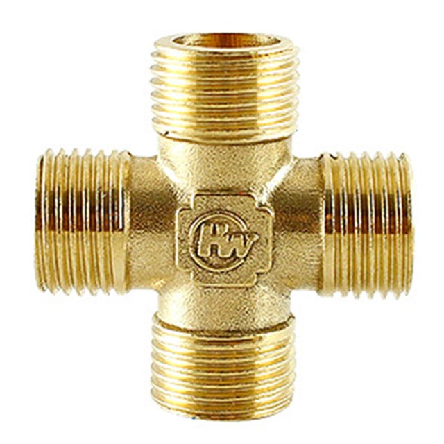 2 piezas de dientes externos 4 puntos 1/2 cruz de cobre completo accesorios de herramientas de hardware de cuatro vías. Afortunado Sencillez