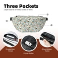 thumbnail image 4 of Naloa Cartoon Dinosaur Print Running Belts for Men Women,Running Fanny Pack with 2-Zipper Pockets,Waterproof Waist Pack for Travel Hiking Running Outdoor Sports, 4 of 8