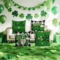 thumbnail image 3 of KOYPTL St.Patrick's Day Decorations Pillow Covers 18 x 18 Inch Set of 4 Green Shamrock Heart Lucky Charm Buffalo Plaid Pillow Cases for Home Sofa Couch Cushion Decor, 3 of 6