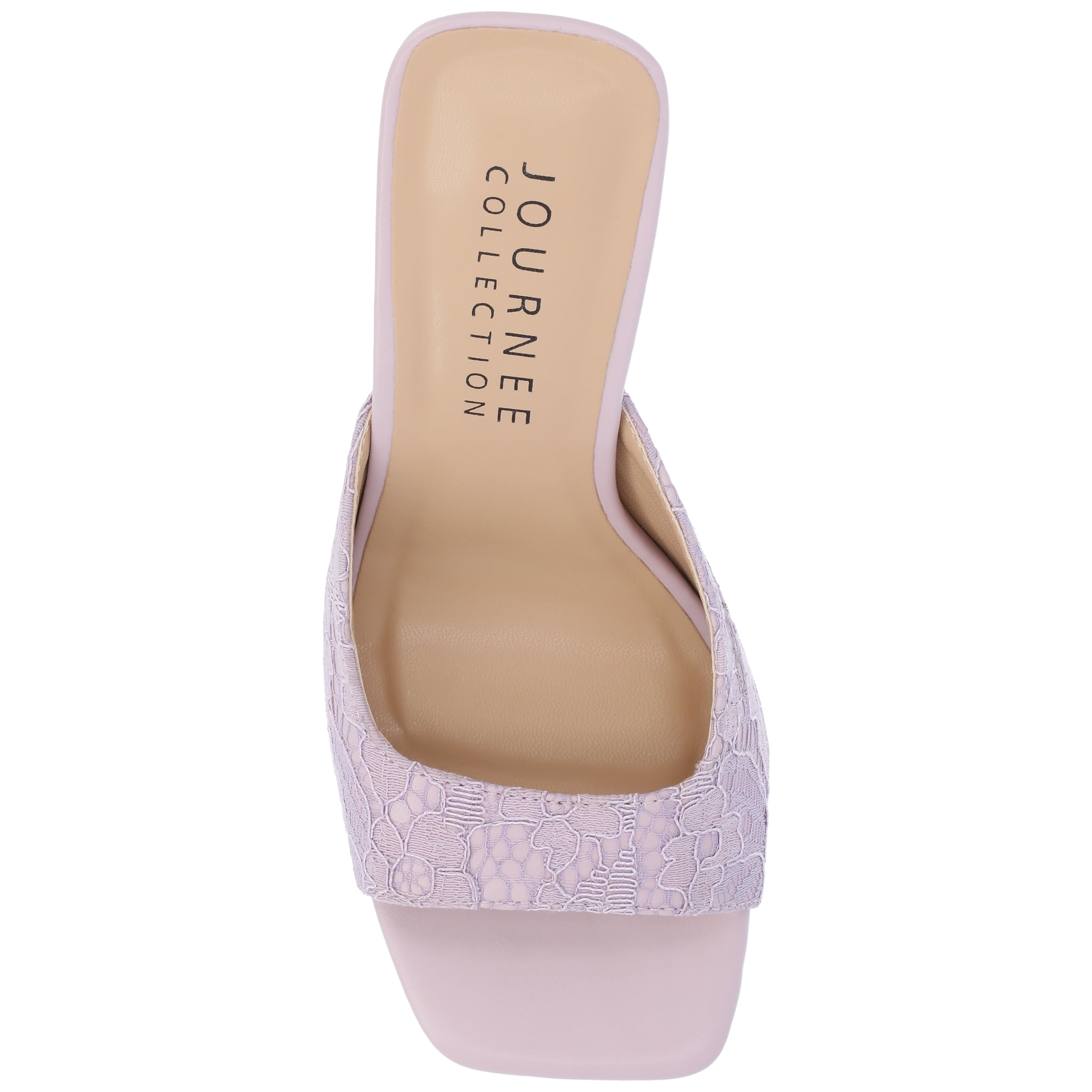 Journee Womens Daivia Covered Block Heel Slip On Sandals
