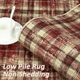 thumbnail image 6 of GlowSol 10'x13' Washable Area Rugs for Living Room Modern Farmhouse Plaid Rug Non-Slip Low Pile Large Rug Floor Cover, Red, 6 of 6