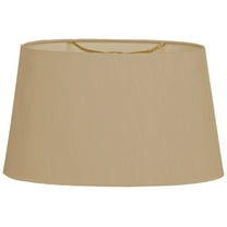 Royal Designs 12" Shallow Oval Hardback Lamp Shade Antique Gold