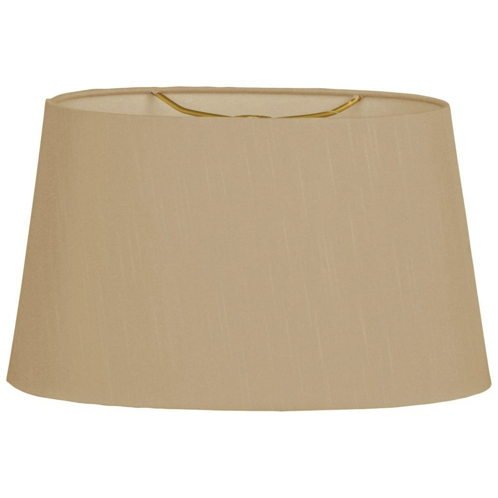 Royal Designs 14" Shallow Oval Hardback Lamp Shade Antique Gold