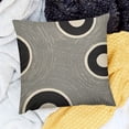 thumbnail image 2 of BANET  White Gray and Black Circle Print Decorative Throw Pillow Cover Cushion Cover Home Office Square for Room Sofa 22x22in, 2 of 5