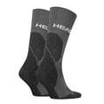 thumbnail image 2 of Head Unisex Hiking Socks, 2-Pack - Hiking All Climates Crew, Sports Socks, Logo Grey 39-42, 2 of 4