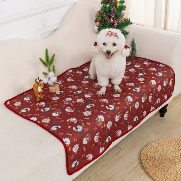 Dvkptbk Christmas Pee Pads for Dogs 18"x24" Christmas Style Reusable Pet Training Pad Waterproof Puppy PadS Protects Against Urine Leakage Non-Slip Washable