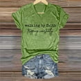 thumbnail image 2 of Holzkary Christian Shirts for Women Funny Christian Faith Bible T-Shirt Unisex Casual Basic T-Shirts Blouses Walking By Faith Tripping Constantly Print T Shirt Casual V Neck T Shirt Light Green M, 2 of 5