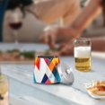 thumbnail image 5 of Yayeee Ashtray with Lid for Cigarette Smokeless Stainless Steel Home Ash Holder, Colorful Triangles, 5 of 7