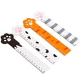 thumbnail image 1 of 4Pcs Adorable Wood Rulers Cartoon Cat Shape Wooden Rulers Students Measuring Rulers Kids Gift, 1 of 7