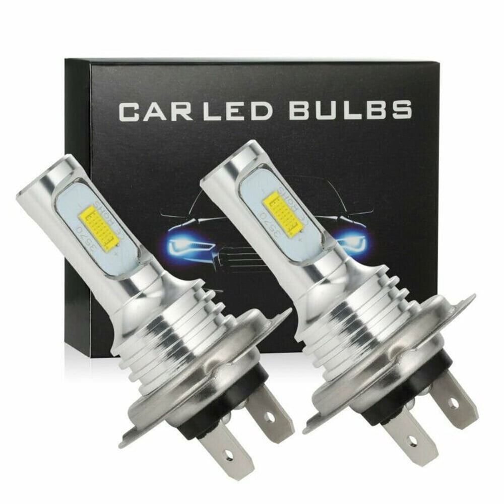 2pcs H7 LED Headlight Bulbs Conversion Kit Super High Low Beam 4000LM
