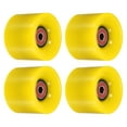 thumbnail image 1 of Unique Bargains Roues de Longboard 60mm avec Roulements ABEC-9 Roues de Rue pour Skateboards Cruiser 80A, Rouge Jaune Lot de 4, 1 of 4