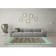 thumbnail image 3 of Ahgly Company Indoor Rectangle Oriental Light Blue Traditional Area Rugs, 8' x 10', 3 of 4