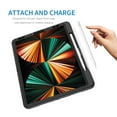 thumbnail image 2 of iPad Pro 12.9 Case 2021/2020: Military Grade Heavy Duty Shockproof Case, Pencil Holder - Swivel Stand - Hand/Shoulder Strap, 2 of 4