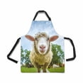 thumbnail image 2 of ASHLEIGH Cute Baby Sheep Lamb Funny Chef Kitchen Apron, Adjustable Strap Waist Ties, Front Pockets, Perfect for Cooking, Baking, Barbequing, 2 of 2