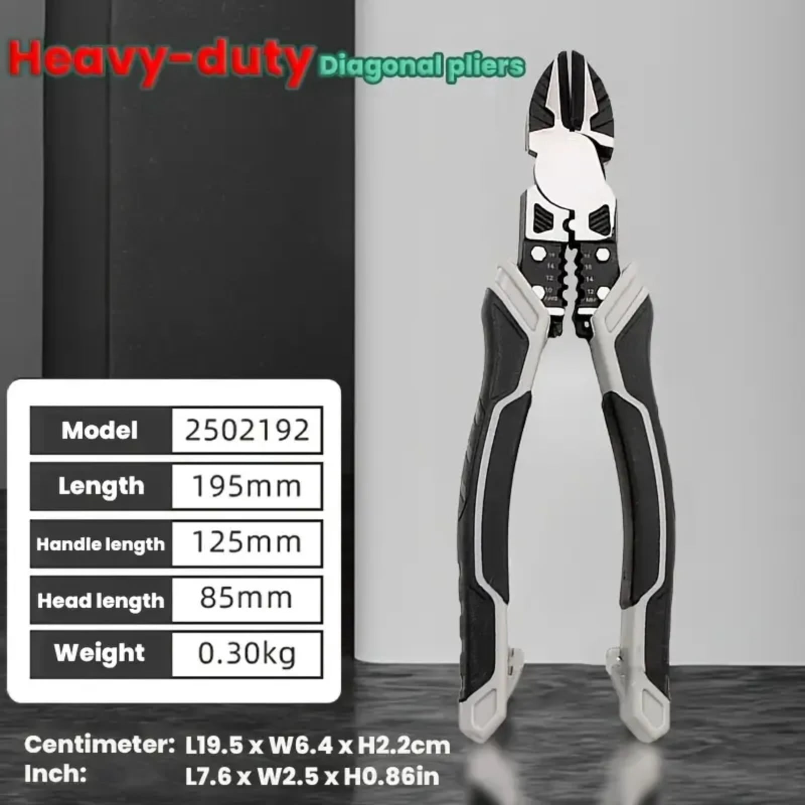 Multi-functional slotted pliers, slotting pliers, five-in-one multi-functional tool pliers, industrial grade, with PVC handle, professional manual tool, wire stripper and cutter