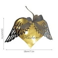 thumbnail image 3 of VerPetridure Acrylic Printing Non-Hollow Husband Silver 18X12Cm Creative Listing Heart-Shaped Angel Wings To Commemorate Relatives Pendant Decoration J Creative Heart Shaped Angel Engraved Letters Me, 3 of 3