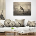 thumbnail image 3 of Designart Crow Perching on Tree - Animal Throw Pillow - 18x18, 3 of 4