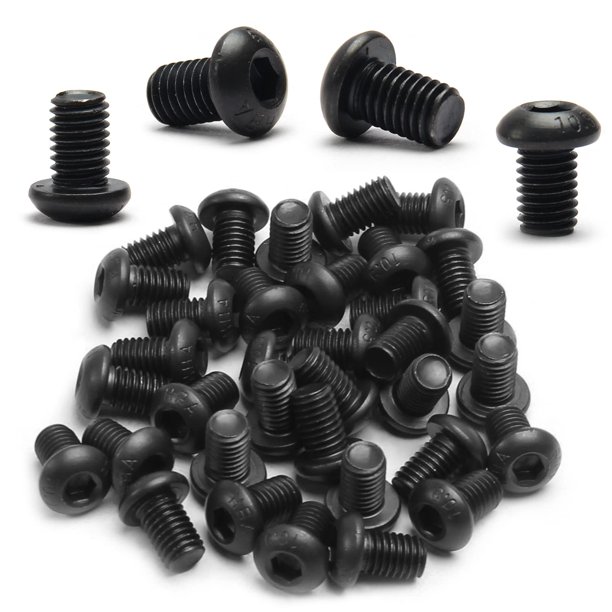 XYCCA 50Pcs M8x12mm Hex Socket Head Machine Screws Carbon Steel Inner