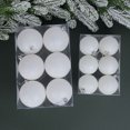 thumbnail image 4 of 6 bolas de plástico para adornos de árbol de Navidad de 6/8 cm, color blanco, para colgar en el hogar, Año Nuevo 2023, 4 of 5