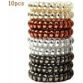 thumbnail image 3 of 10 Pcs Spiral Hair Ties Crease Free Hair Ties Ponytail Holders Spiral Telephone Cord Bands Metallic Elastic Hair Ties for Women Girl (4 Metallic Colors), 3 of 6