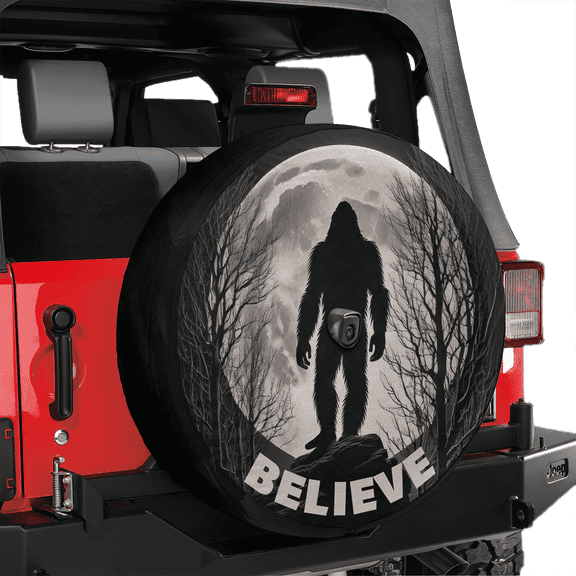 Lotusprinthandmade Bigfoot Spare Tire Cover With Backup Camera Hole 6 Sizes (27 in.)