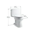 thumbnail image 6 of Kohler K-3810 Santa Rosa 1.28 Gpf One-Piece Elongated Comfort Height Toilet - Black, 6 of 7
