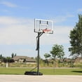 Retractable Hoop Building Lifetime Adjustable Height Outdoor Portable Basketball Hoop System (54 ...