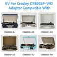 thumbnail image 3 of XMHEIRD 5V Replacement for Crosley CR8005F-WO Adapter Compatible with Crosley Cruiser Plus Portable Turntable CR8005D BK CR8005D CR8005 CR8005D-BL CR8005D-TU CR8005D-TW CR8005D-WS Power Cord Charger, 3 of 5